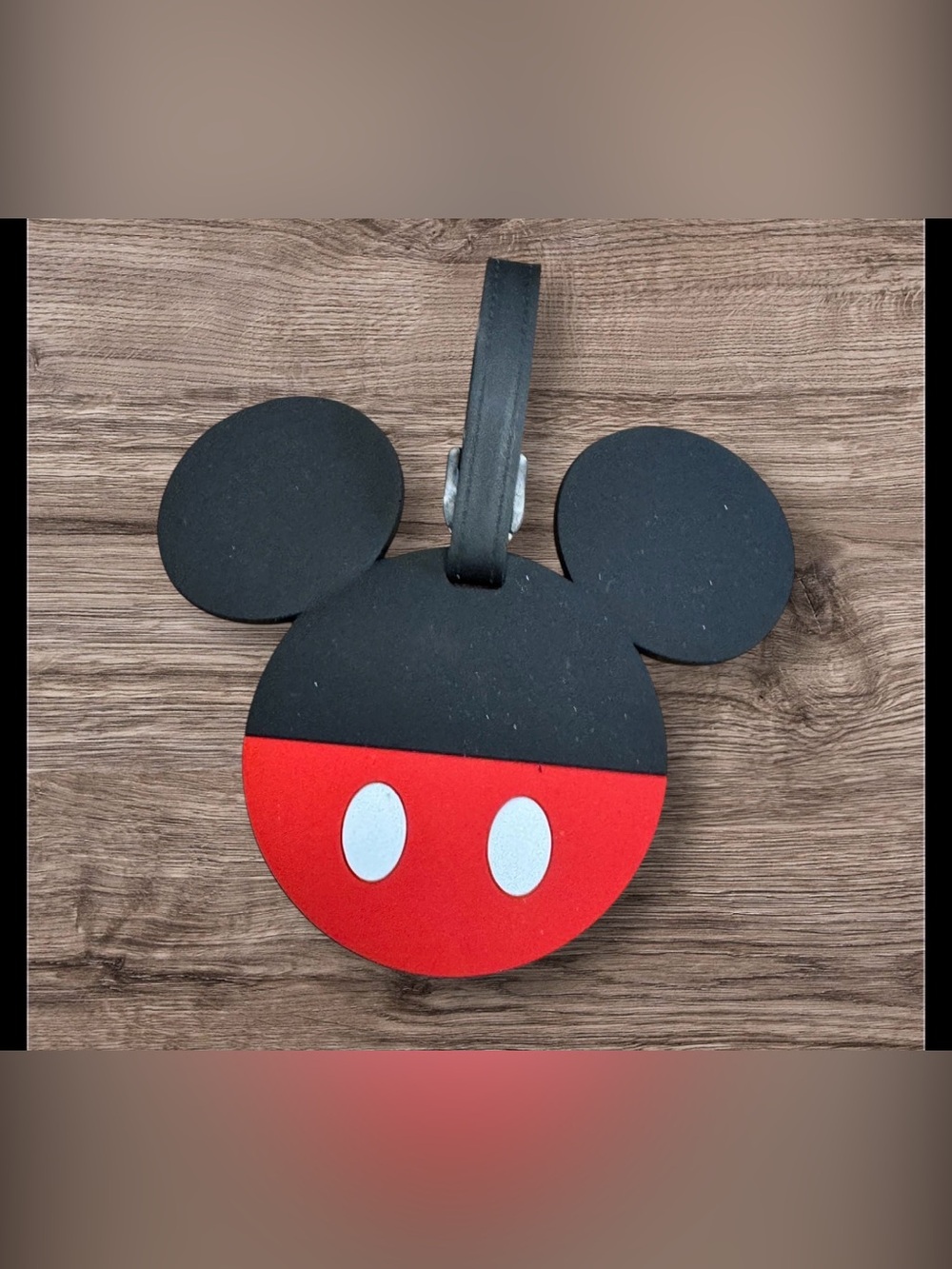 NWOT Disney Mickey Mouse Shaped Silicone Luggage Bag Tag
